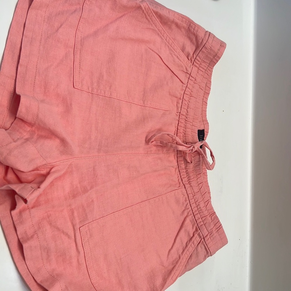 - J.Crew Factory Linen Pink / Peach Shorts Size XS  NWOT